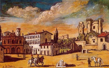 シュルレアリスム Painting - 都市景観 ジョルジョ・デ・キリコ シュルレアリスム